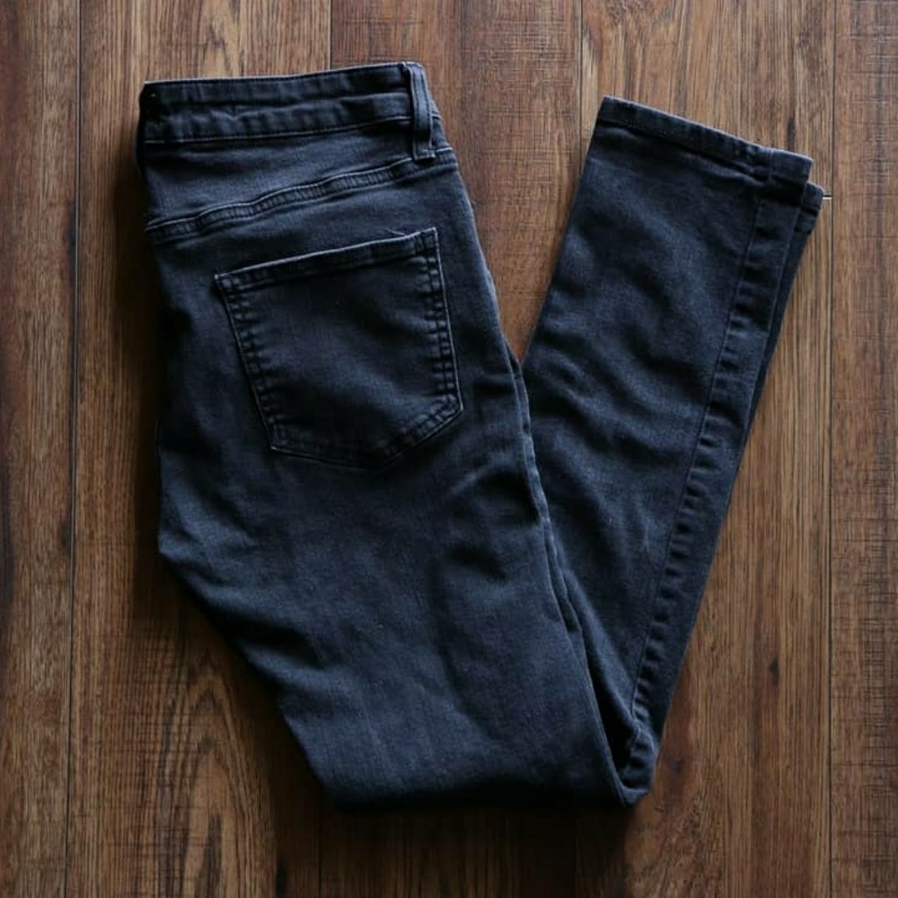 Topman Black Distressed Skinny Jeans